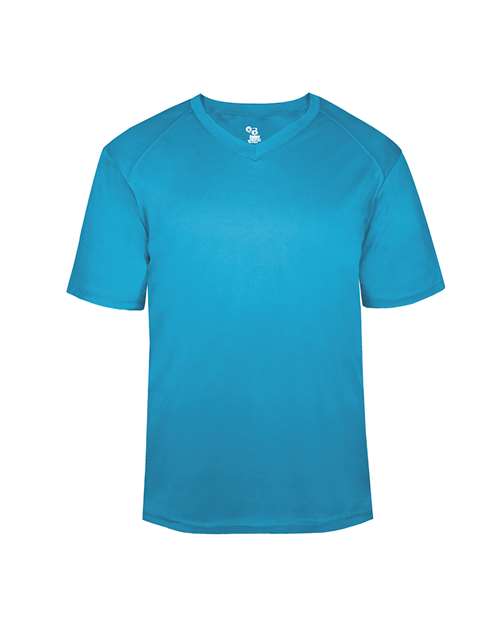 Badger 2162 Youth B-Core V-Neck T-Shirt - Electric Blue - front