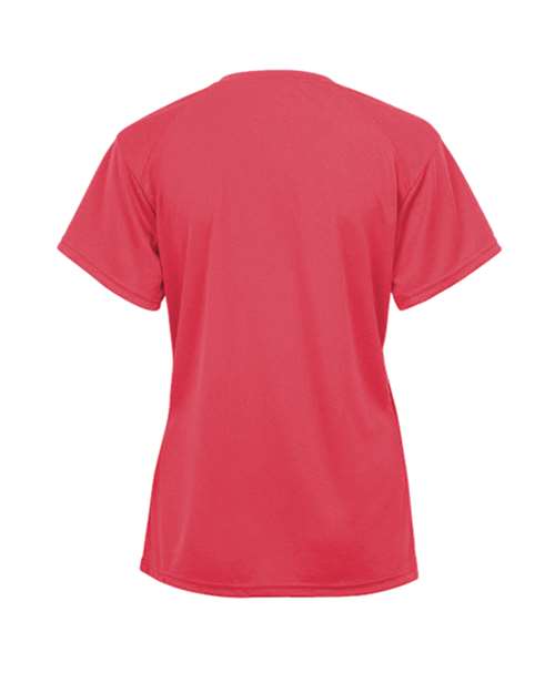 Badger 2162 Youth B-Core V-Neck T-Shirt - Hot Coral - back