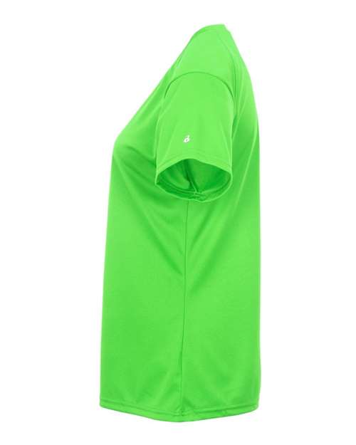 Badger 2162 Youth B-Core V-Neck T-Shirt - Lime - side