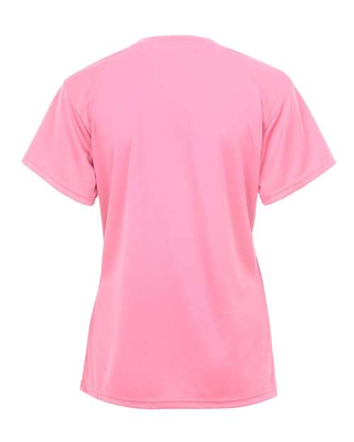 Badger 2162 Youth B-Core V-Neck T-Shirt - Pink - back