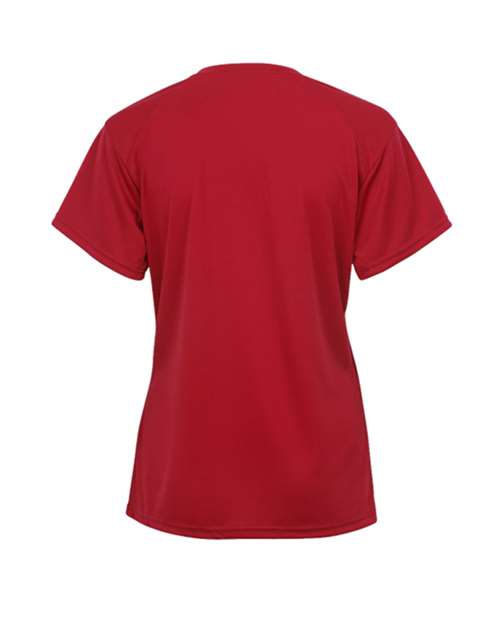 Badger 2162 Youth B-Core V-Neck T-Shirt - Red - back