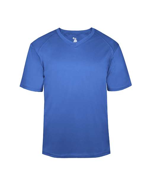 Badger 2162 Youth B-Core V-Neck T-Shirt - Royal - front