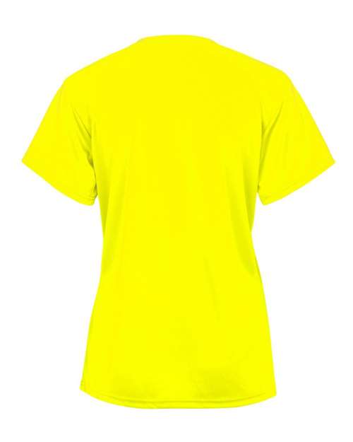 Badger 2162 Youth B-Core V-Neck T-Shirt - Safety Yellow - back