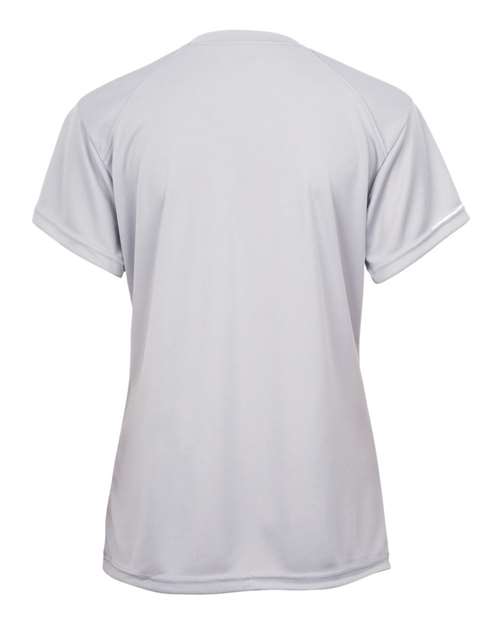 Badger 2162 Youth B-Core V-Neck T-Shirt - Silver - back