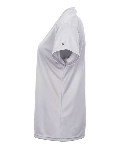 Badger 2162 Youth B-Core V-Neck T-Shirt - Silver - side