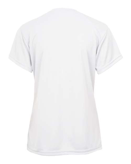 Badger 2162 Youth B-Core V-Neck T-Shirt - White - back