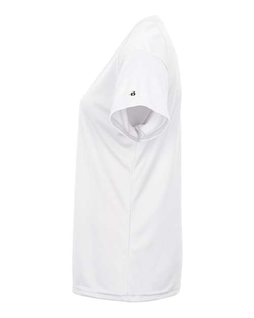 Badger 2162 Youth B-Core V-Neck T-Shirt - White - side