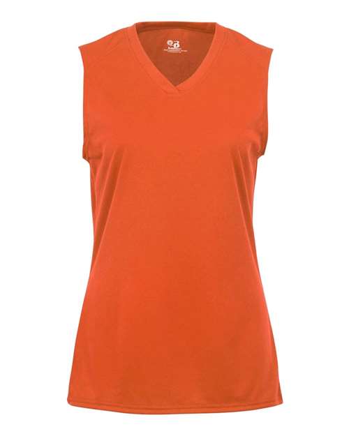 Badger 2163 Girls' B-Core Sleeveless T-Shirt - Burnt Orange - front