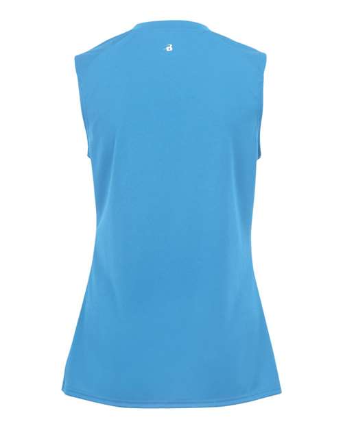 Badger 2163 Girls' B-Core Sleeveless T-Shirt - Columbia Blue - back