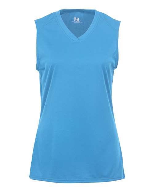 Badger 2163 Girls' B-Core Sleeveless T-Shirt - Columbia Blue - front