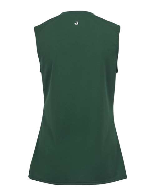 Badger 2163 Girls' B-Core Sleeveless T-Shirt - Forest - back