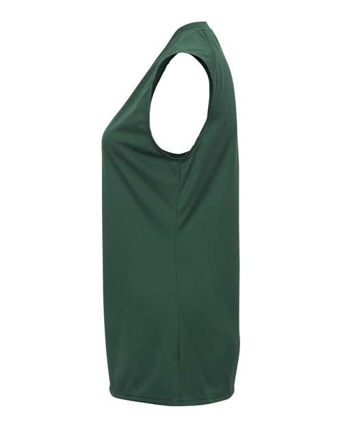 Badger 2163 Girls' B-Core Sleeveless T-Shirt - Forest - side