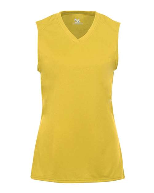 Badger 2163 Girls' B-Core Sleeveless T-Shirt - Gold - front