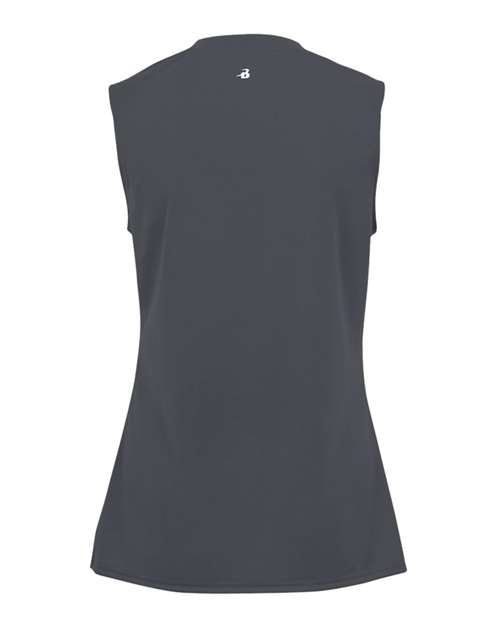 Badger 2163 Girls' B-Core Sleeveless T-Shirt - Graphite - back