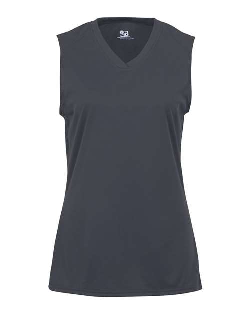 Badger 2163 Girls' B-Core Sleeveless T-Shirt - Graphite - front