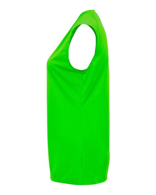Badger 2163 Girls' B-Core Sleeveless T-Shirt - Lime - side