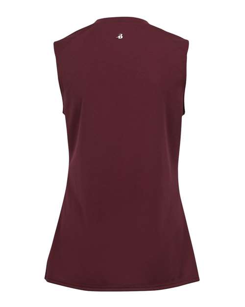 Badger 2163 Girls' B-Core Sleeveless T-Shirt - Maroon - back