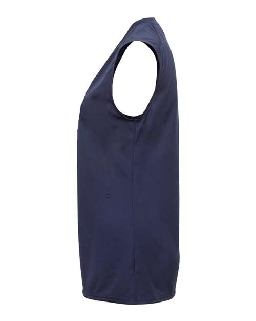 Badger 2163 Girls' B-Core Sleeveless T-Shirt - Navy - side