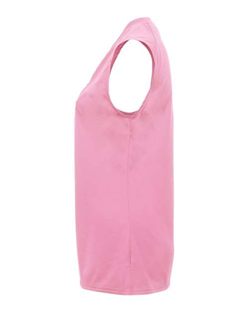 Badger 2163 Girls' B-Core Sleeveless T-Shirt - Pink - side