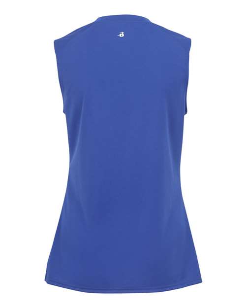 Badger 2163 Girls' B-Core Sleeveless T-Shirt - Royal - back