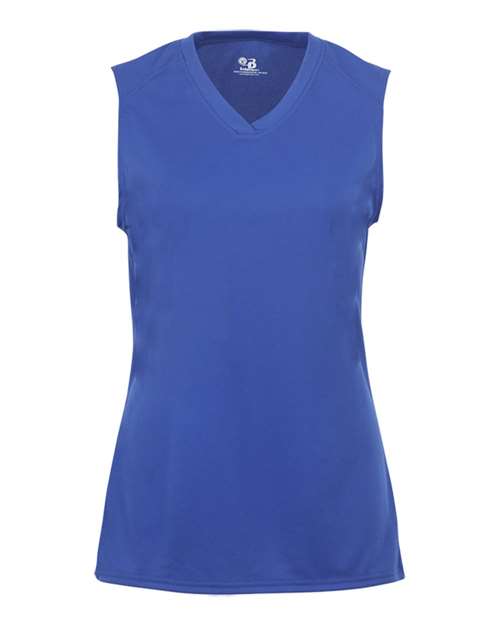Badger 2163 Girls' B-Core Sleeveless T-Shirt - Royal - front