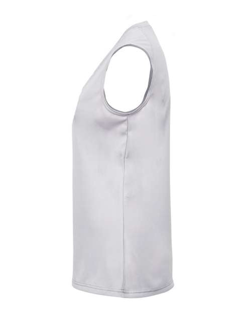 Badger 2163 Girls' B-Core Sleeveless T-Shirt - Silver - side