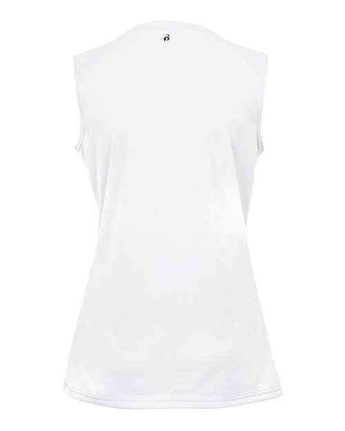Badger 2163 Girls' B-Core Sleeveless T-Shirt - White - back