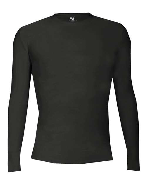 Badger 4605 Men's Pro-Compression Long Sleeve T-Shirt - Black - front
