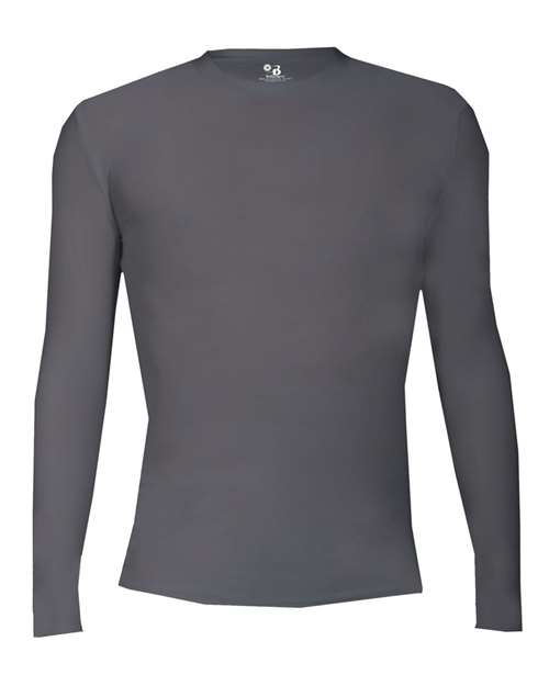 Badger 4605 Men's Pro-Compression Long Sleeve T-Shirt - Graphite - front