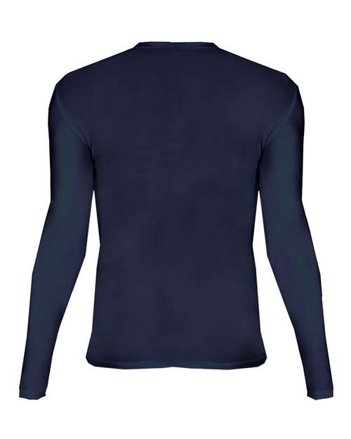 Badger 4605 Men's Pro-Compression Long Sleeve T-Shirt - Navy - back