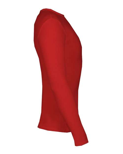 Badger 4605 Men's Pro-Compression Long Sleeve T-Shirt - Red - side
