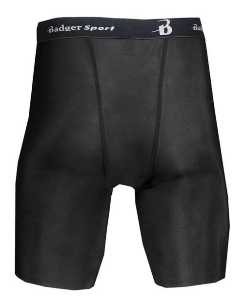 Badger 4607 Men's Pro-Compression Shorts - Black - back