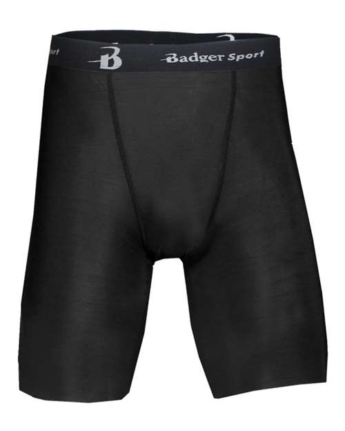 Badger 4607 Men's Pro-Compression Shorts - Black - front