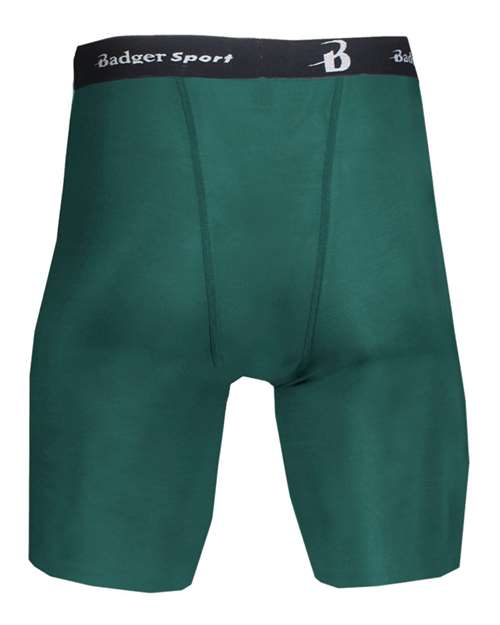 Badger 4607 Men's Pro-Compression Shorts - Forest - back