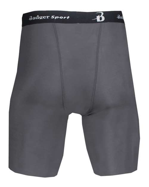 Badger 4607 Men's Pro-Compression Shorts - Graphite - back
