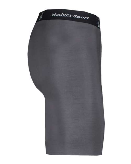 Badger 4607 Men's Pro-Compression Shorts - Graphite - side