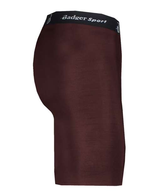 Badger 4607 Men's Pro-Compression Shorts - Maroon - side