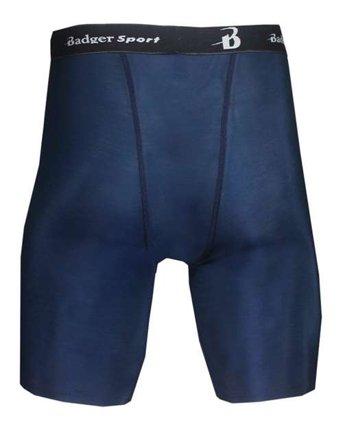 Badger 4607 Men's Pro-Compression Shorts - Navy - back