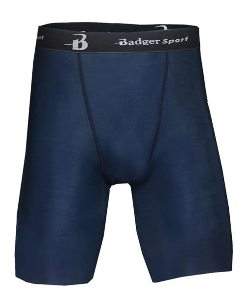 Badger 4607 Men's Pro-Compression Shorts - Navy - front