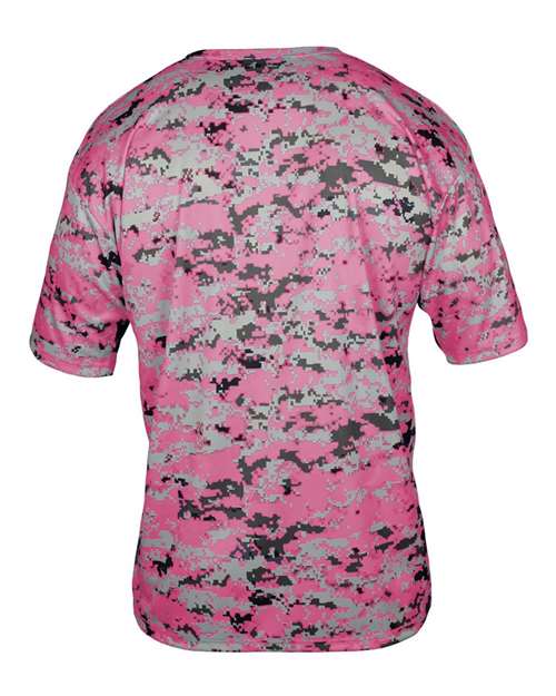 Badger 2180 Youth Digital Camo T-Shirt - Pink Digital - back