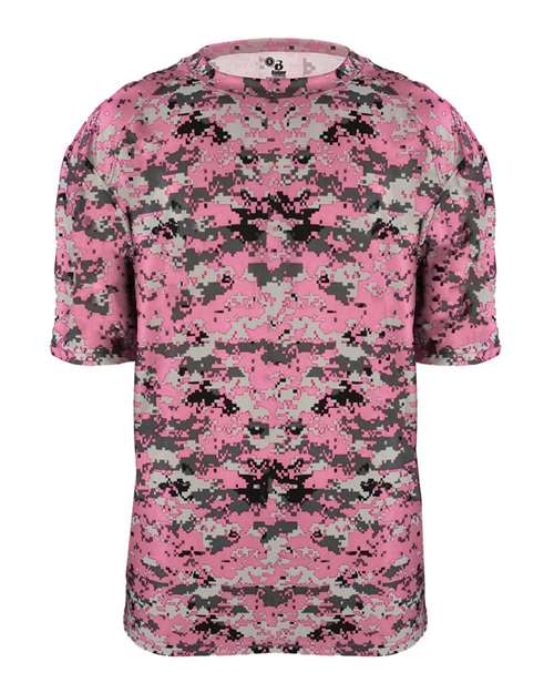 Badger 2180 Youth Digital Camo T-Shirt - Pink Digital - front