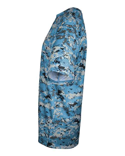 Badger 2180 Youth Digital Camo T-Shirt - Columbia Blue Digital - side