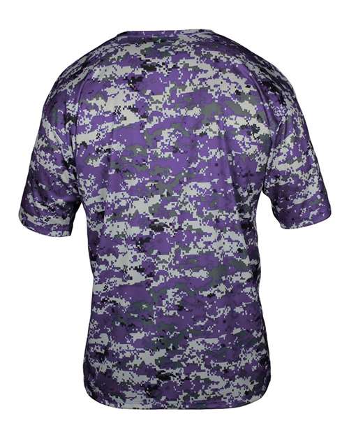 Badger 2180 Youth Digital Camo T-Shirt - Purple Digital - back