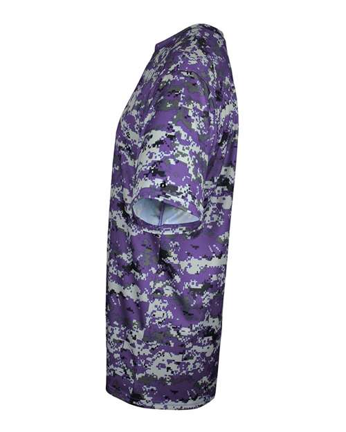 Badger 2180 Youth Digital Camo T-Shirt - Purple Digital - side