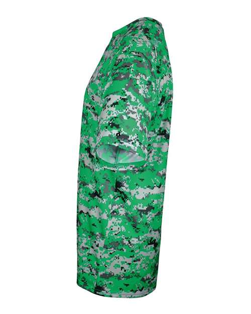 Badger 2180 Youth Digital Camo T-Shirt - Kelly Digital - side