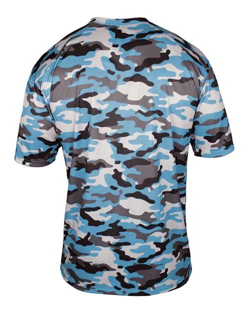 Badger 2181 Youth Camo T-Shirt - Columbia Blue - back