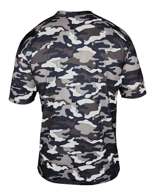 Badger 2181 Youth Camo T-Shirt - Navy - back