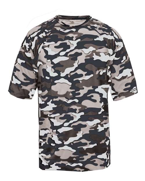 Badger 2181 Youth Camo T-Shirt - Navy - front