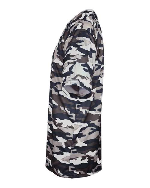 Badger 2181 Youth Camo T-Shirt - Navy - side
