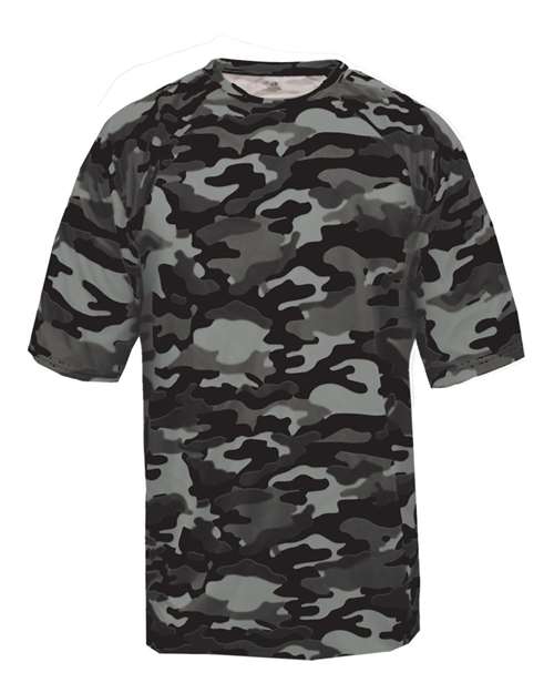 Badger 2181 Youth Camo T-Shirt - Black - front